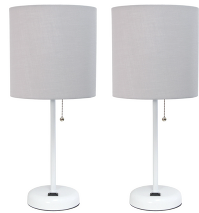 LimeLights 2 Pack Stick Lamp with Outlet