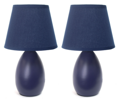 Simple Designs Mini Egg Oval Lamp 2 Pack