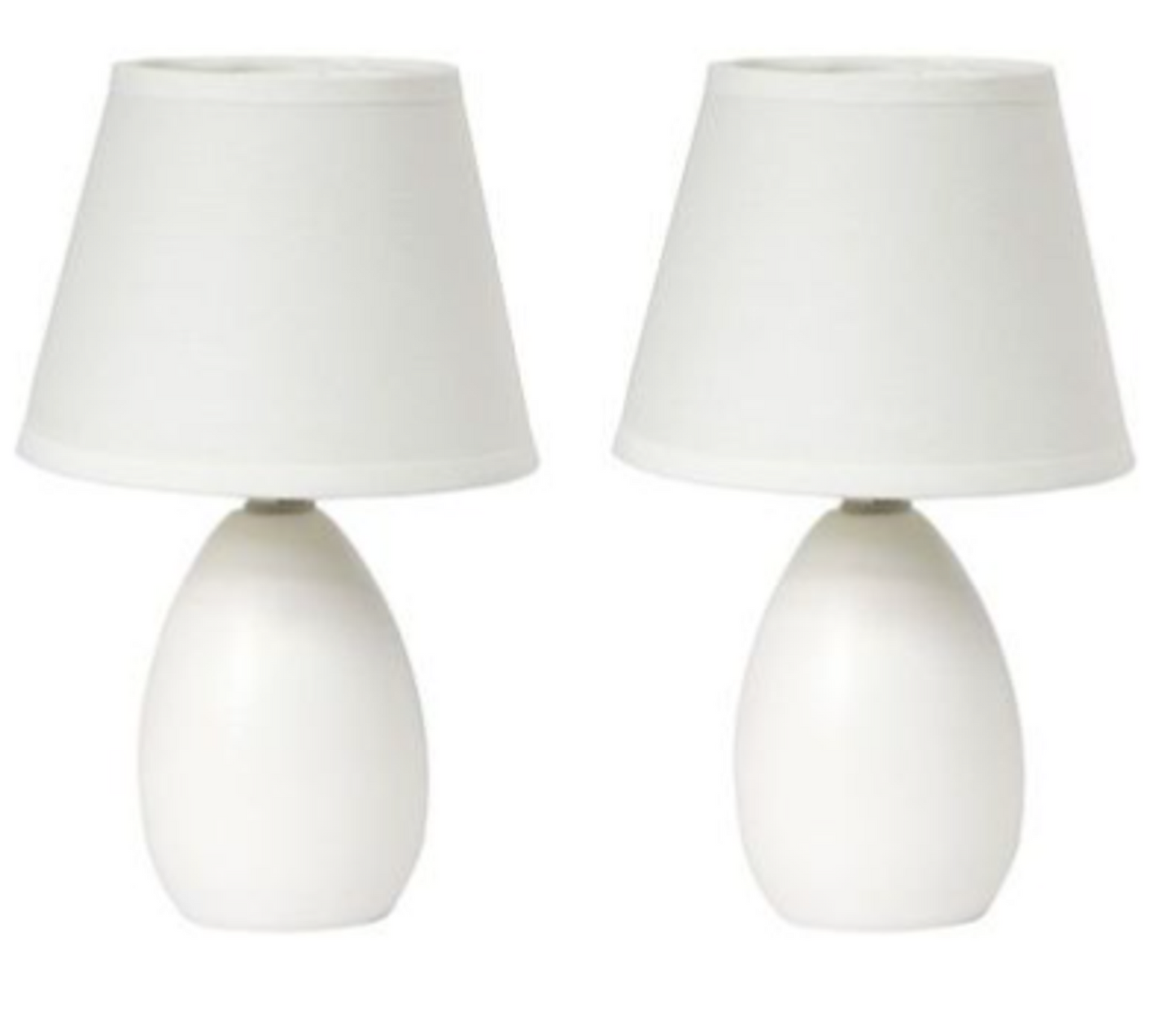 Simple Designs Mini Egg Oval Lamp 2 Pack