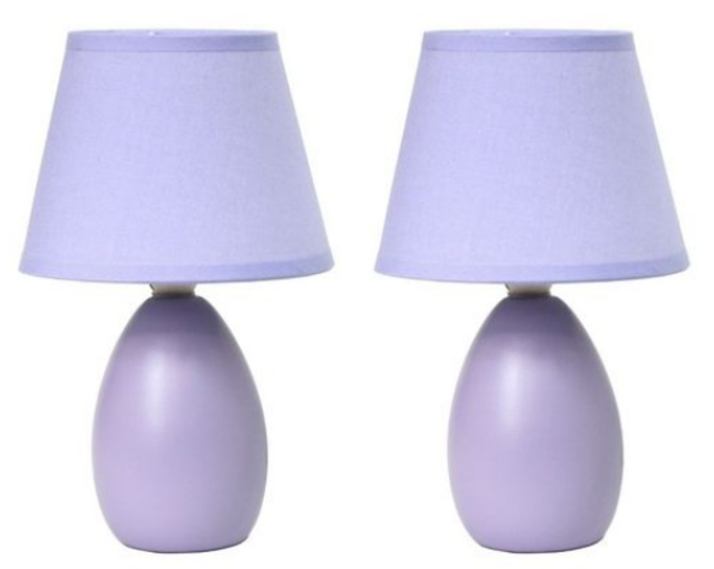 Simple Designs Mini Egg Oval Lamp 2 Pack