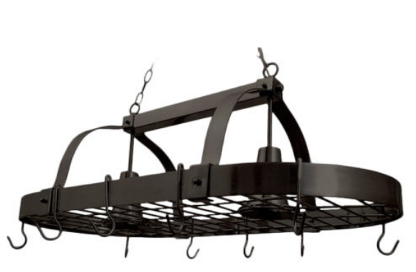 Elegant Designs 2-Light Kitchen Pot Rack with Downlights