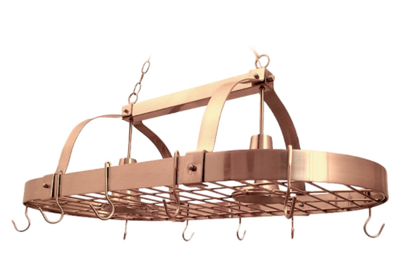 Elegant Designs 2-Light Kitchen Pot Rack with Downlights