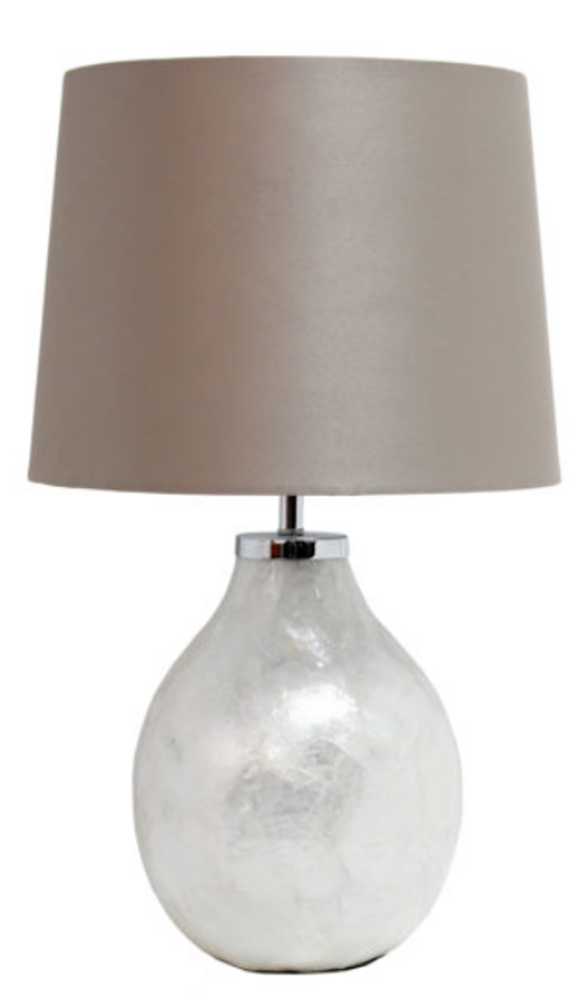 Simple Designs 1-Light Pearl Table Lamp with Fabric Shade