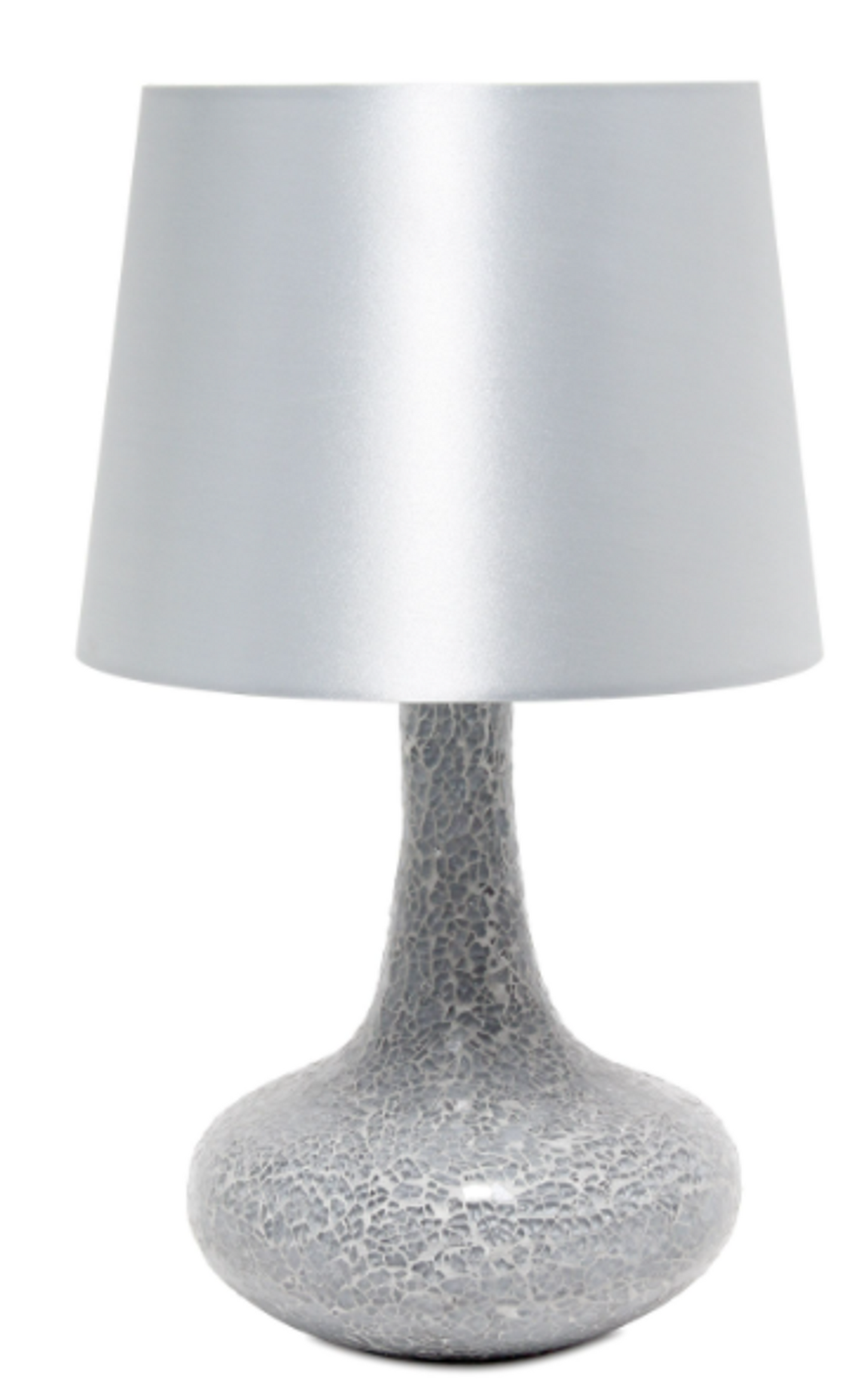 Simple Designs Mosaic Tiled Glass Genie Table Lamp with Shade