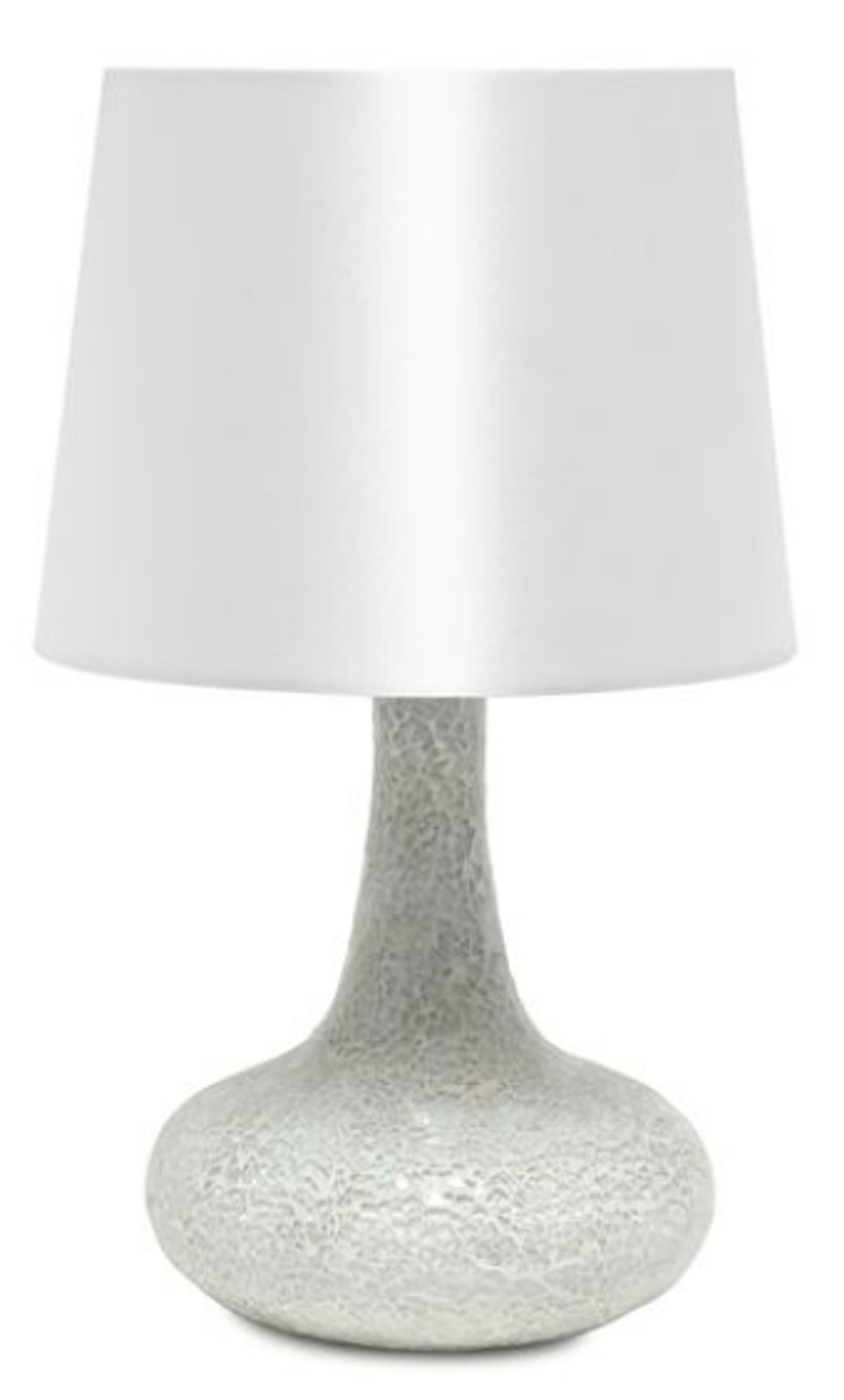 Simple Designs Mosaic Tiled Glass Genie Table Lamp with Shade