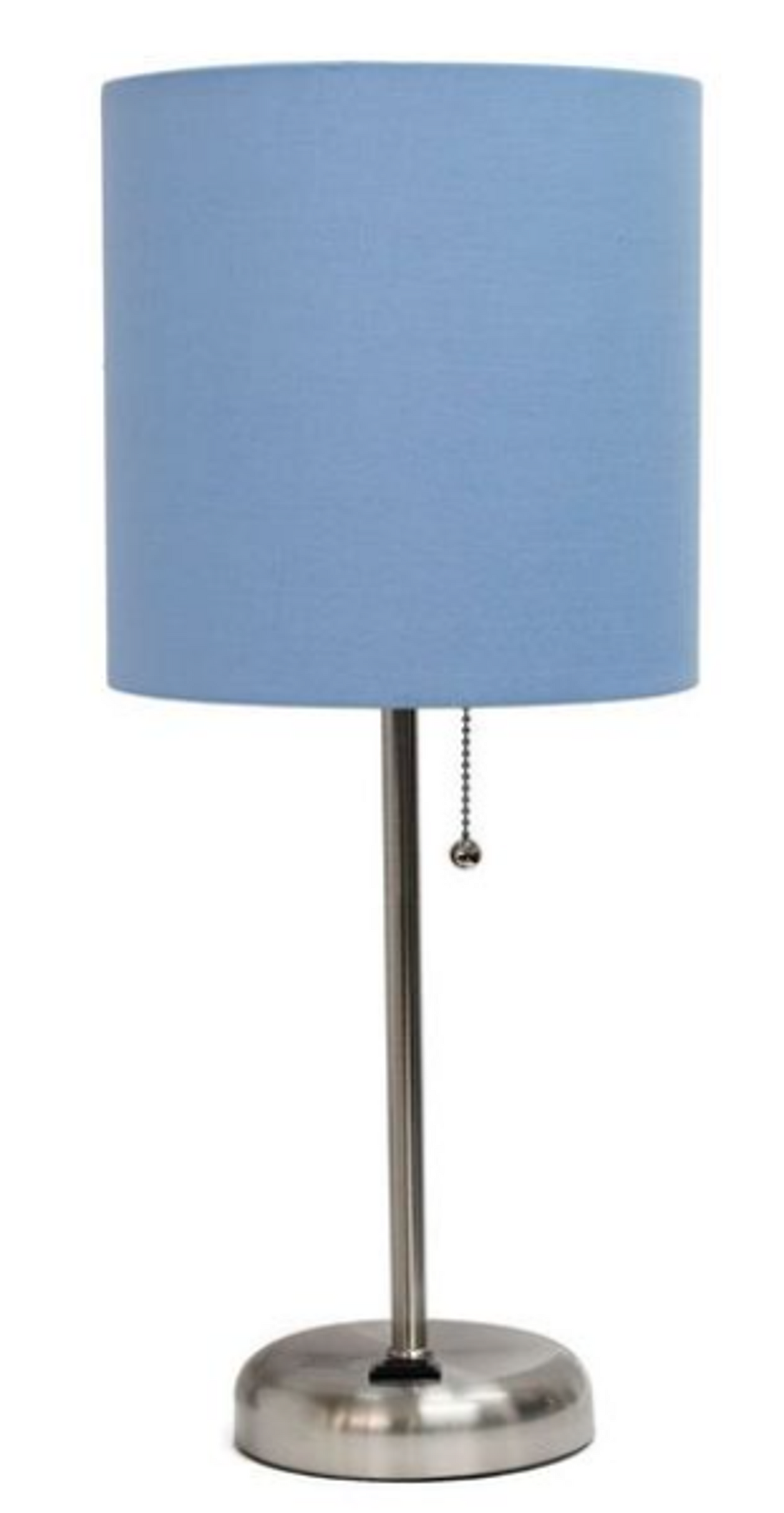 LimeLights Stick Lamp with Charging Outlet and Fabric Shade