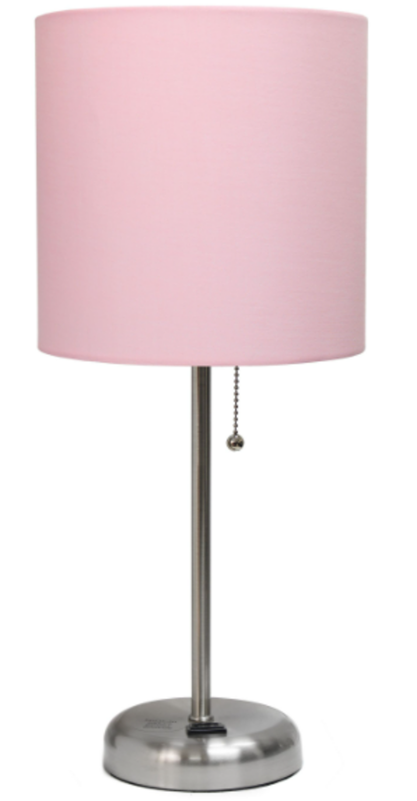 LimeLights Stick Lamp with Charging Outlet and Fabric Shade