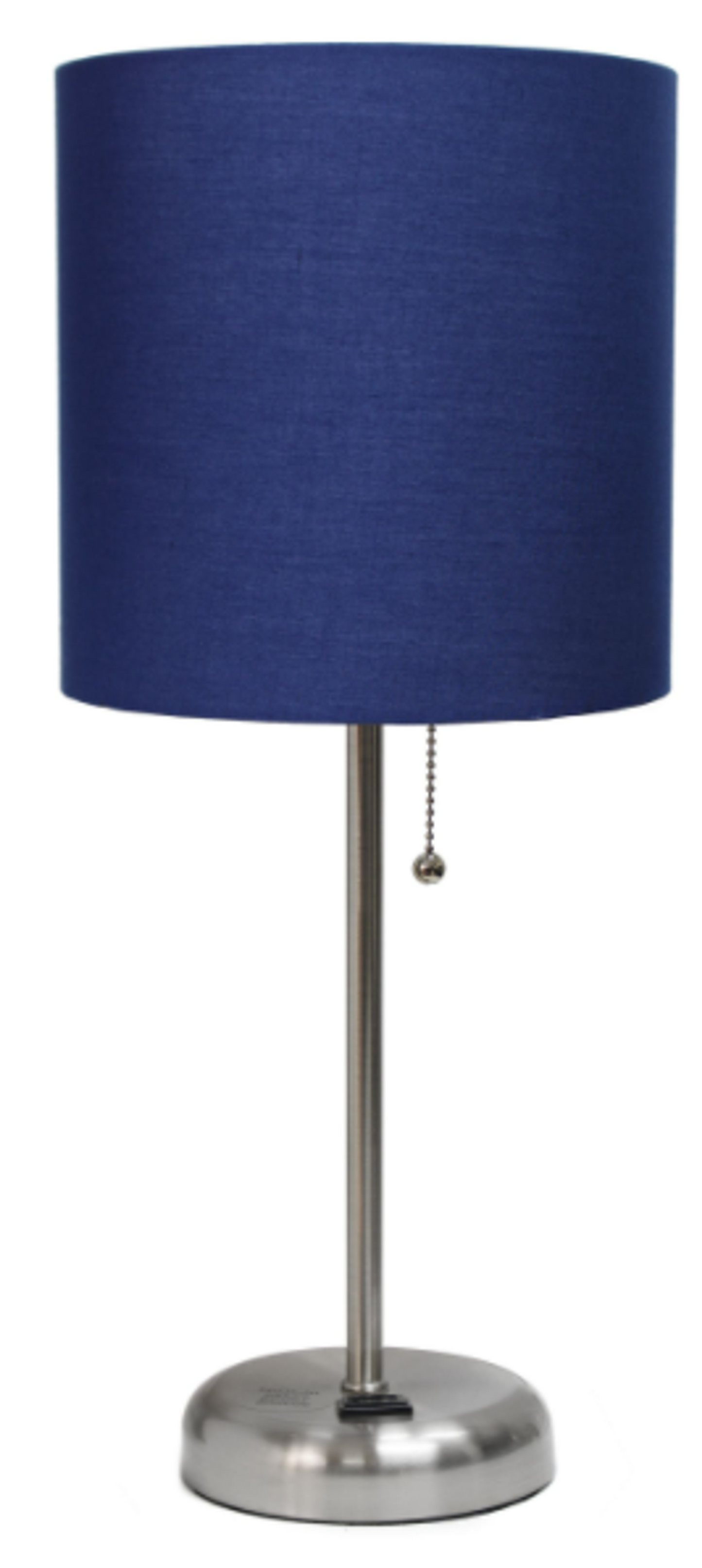 LimeLights Stick Lamp with Charging Outlet and Fabric Shade