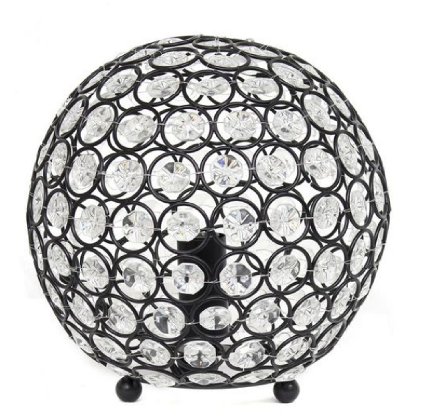 Elegant Designs Elipse 8 Inch Crystal Ball Sequin Table Lamp