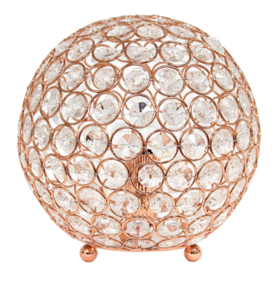 Elegant Designs Elipse 8 Inch Crystal Ball Sequin Table Lamp
