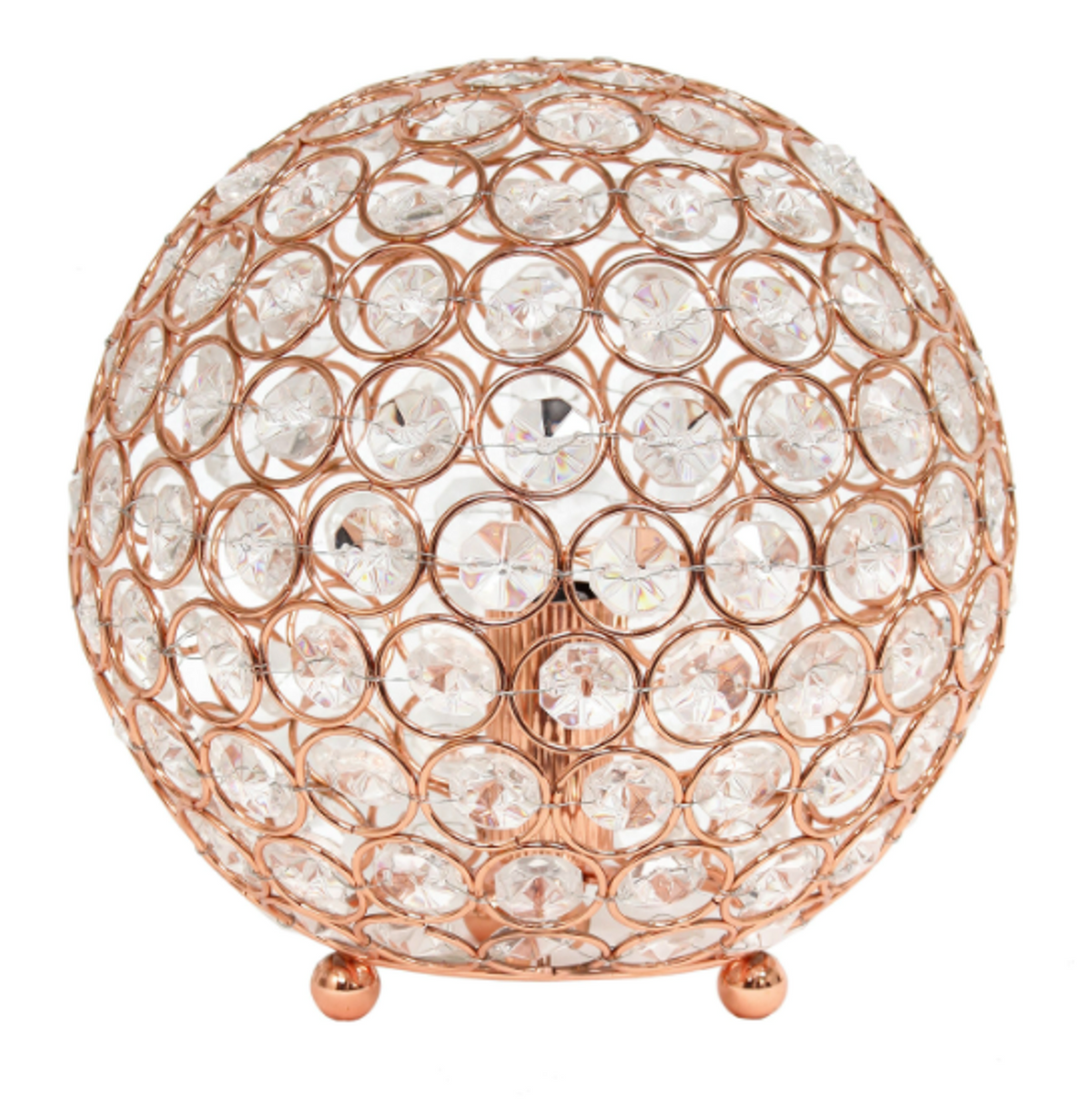 Elegant Designs Elipse 8 Inch Crystal Ball Sequin Table Lamp