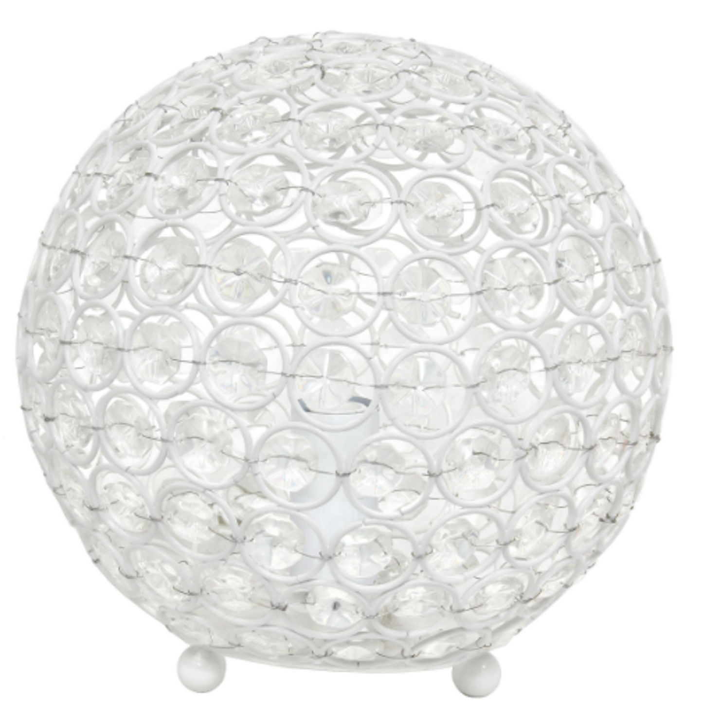 Elegant Designs Elipse 8 Inch Crystal Ball Sequin Table Lamp