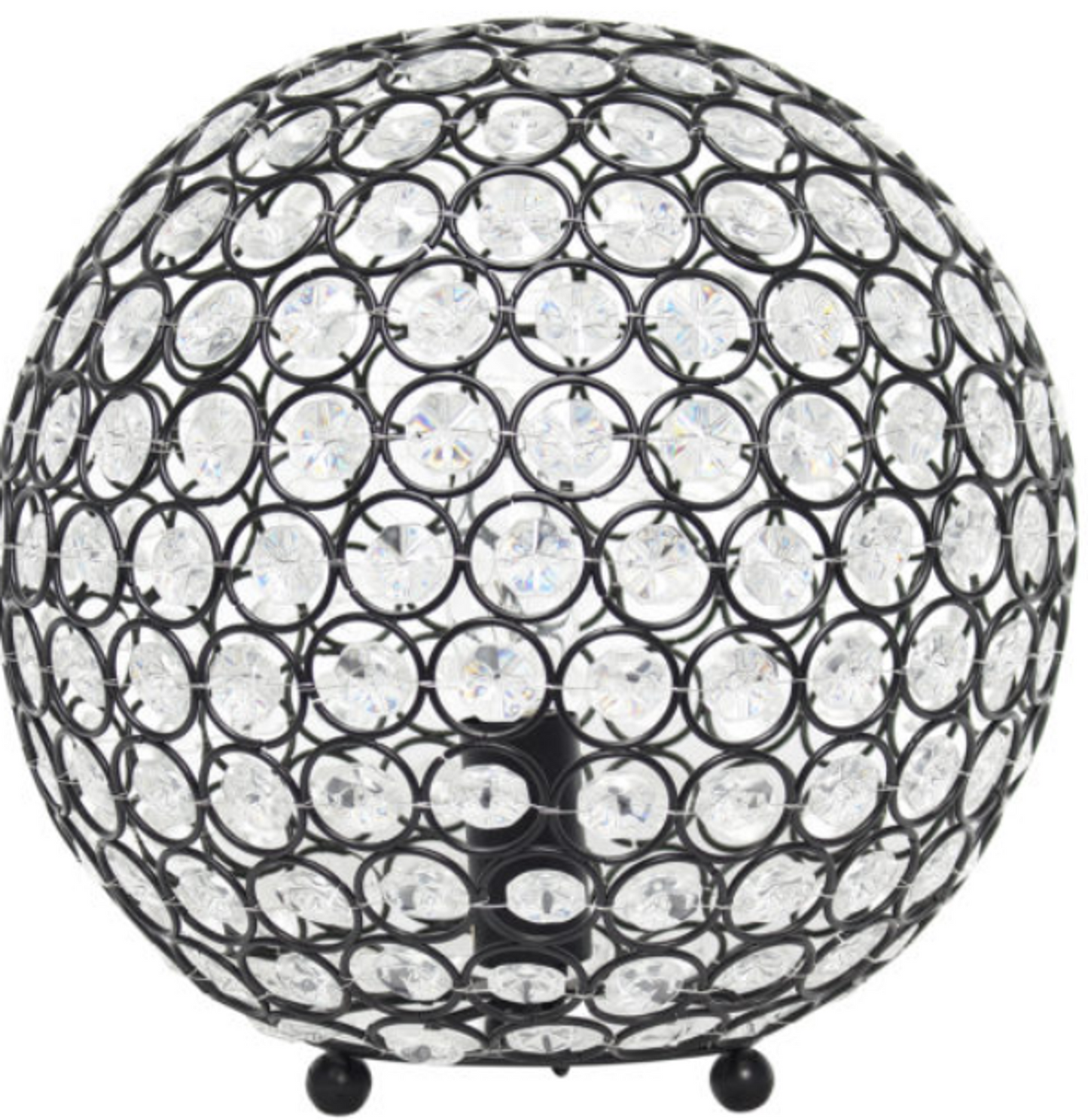 Elegant Designs Elipse 10 Inch Crystal Ball Sequin Table Lamp