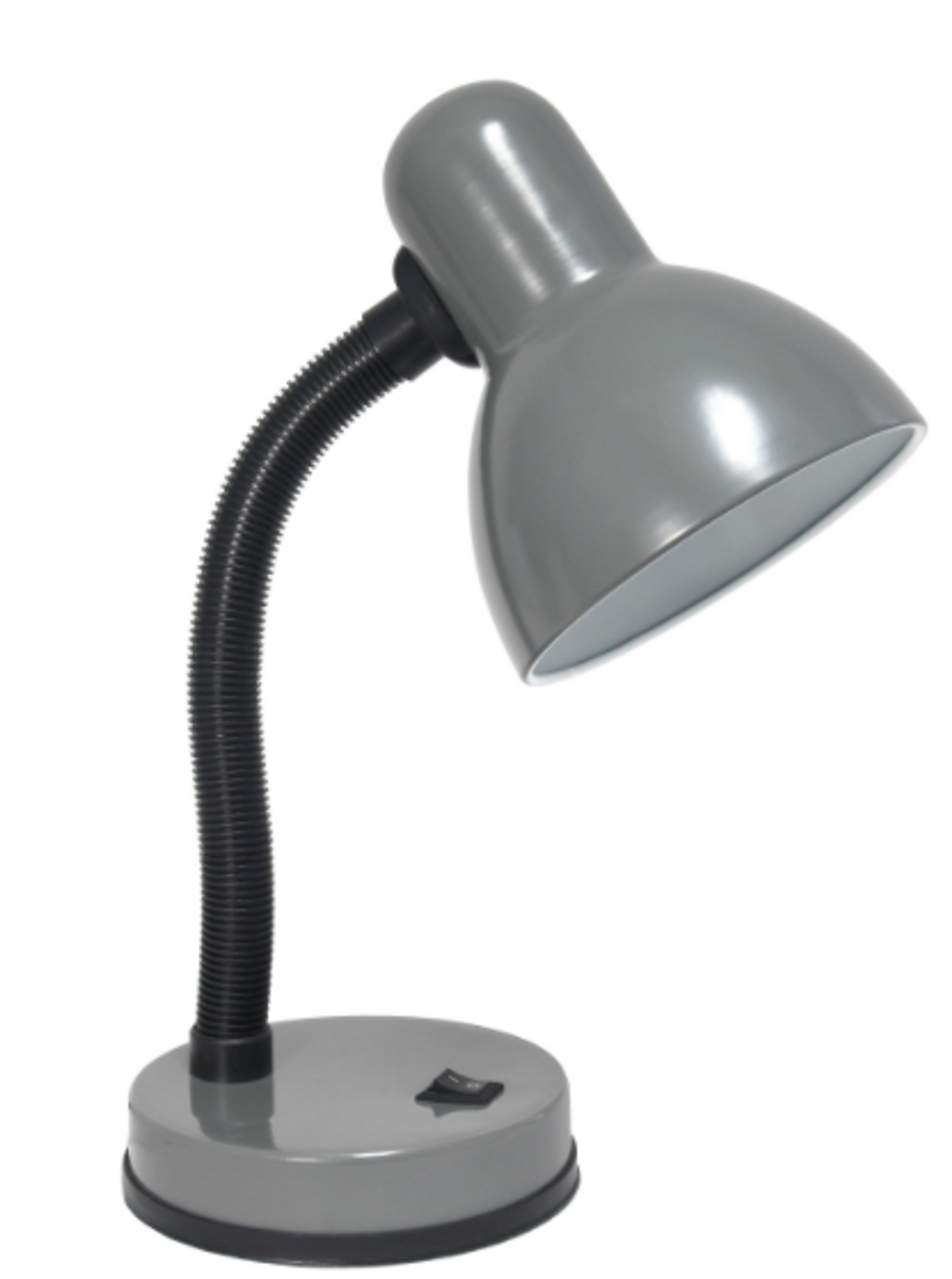 Simple Designs Basic Metal Desk Lamp with Flexible Hose Neck - Gray