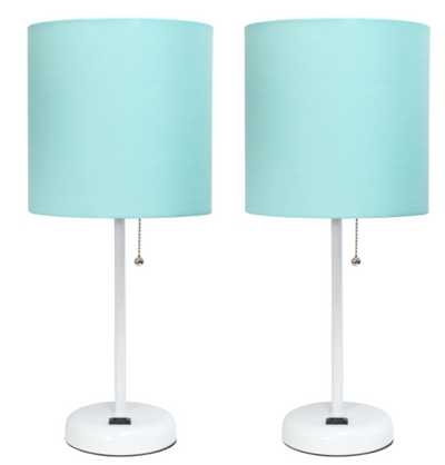 LimeLights 2 Pack Stick Lamp with Outlet