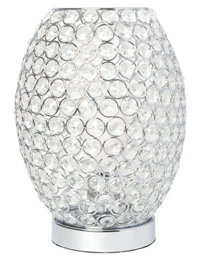 Elegant Designs Elipse Crystal Curved Accent Uplight Table Lamp