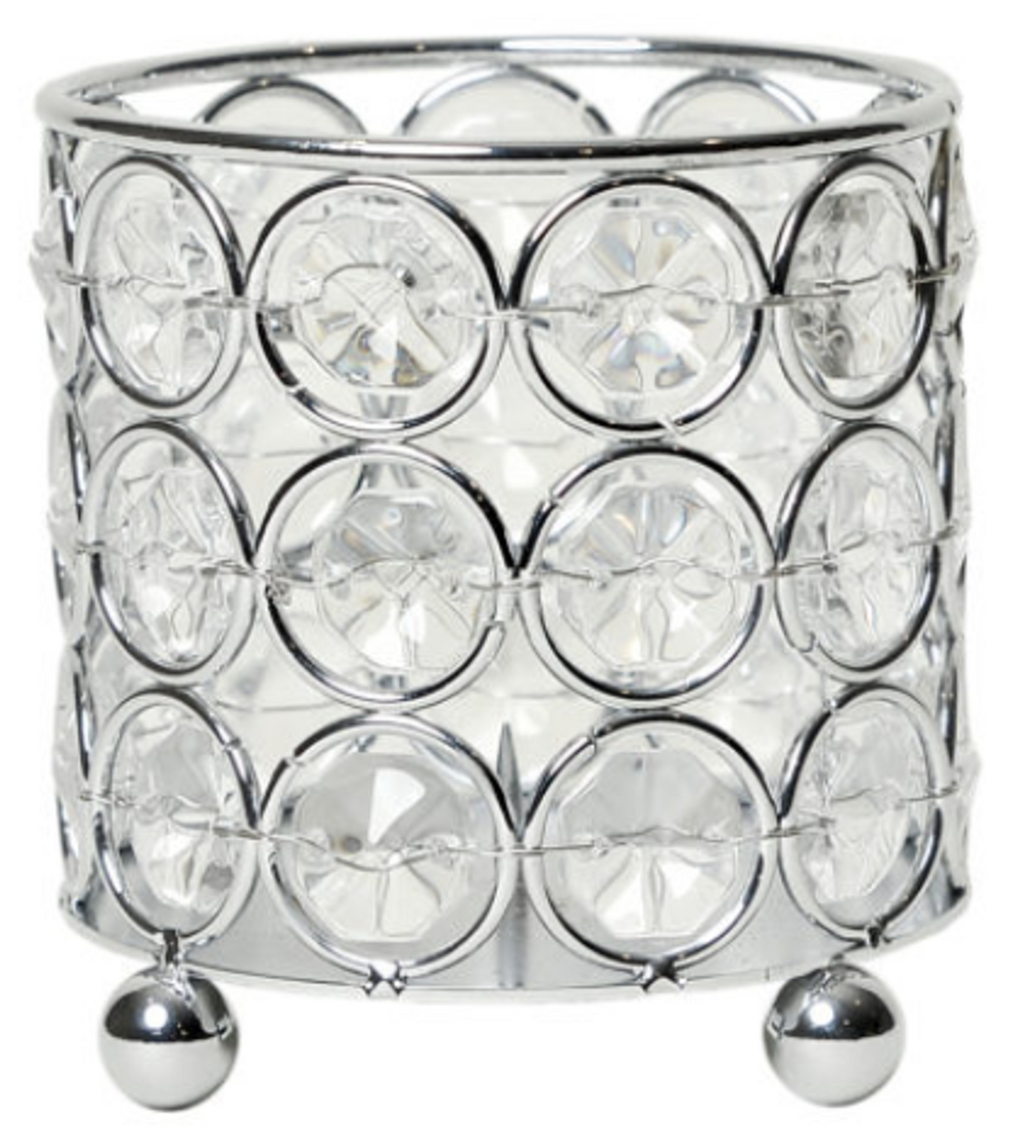 Elegant Designs Elipse Crystal Candle Holder and Decorative Vase - 3.25 in