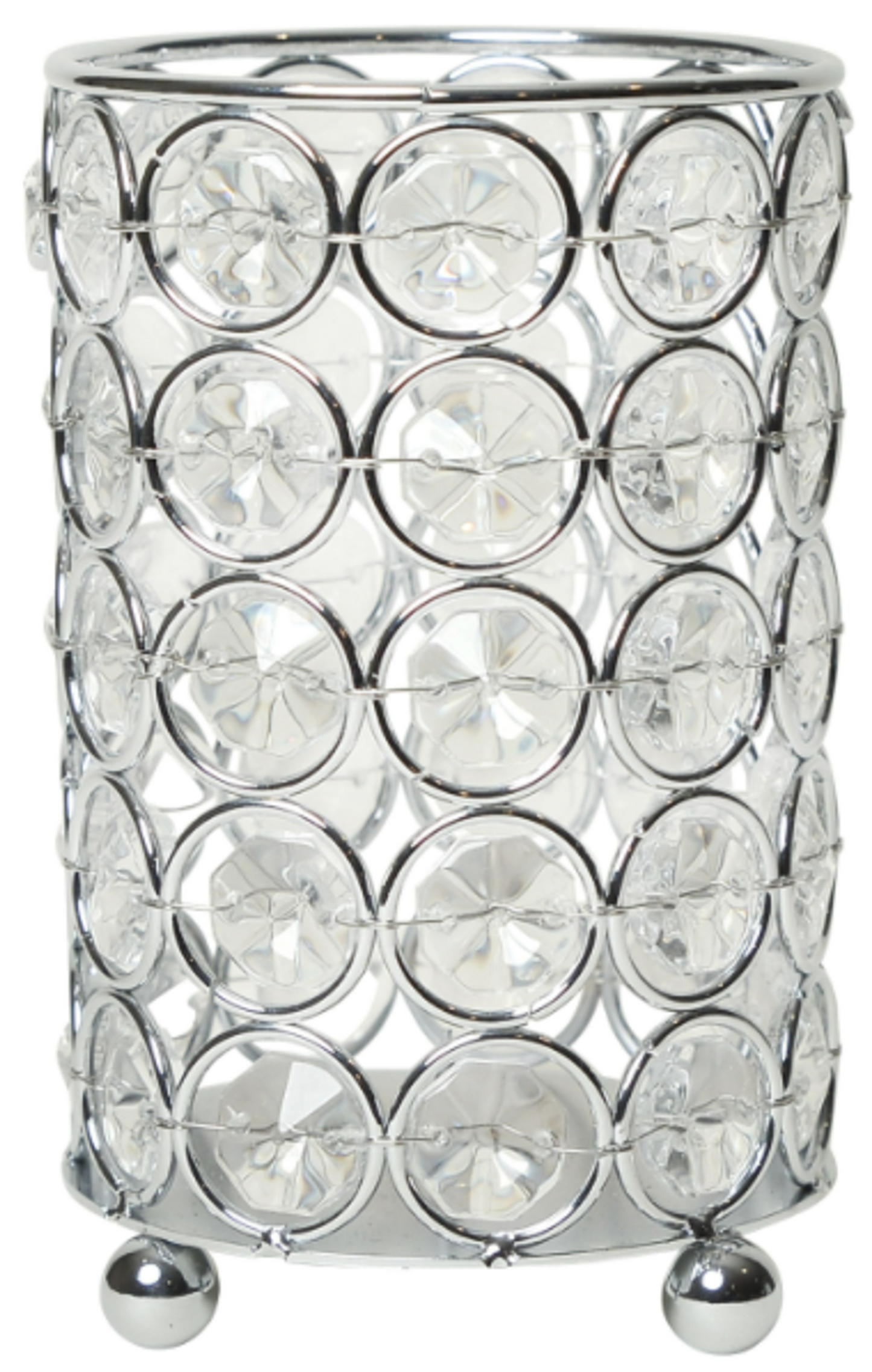 Elegant Designs Elipse Crystal Candle Holder and Decorative Vase - 5 in