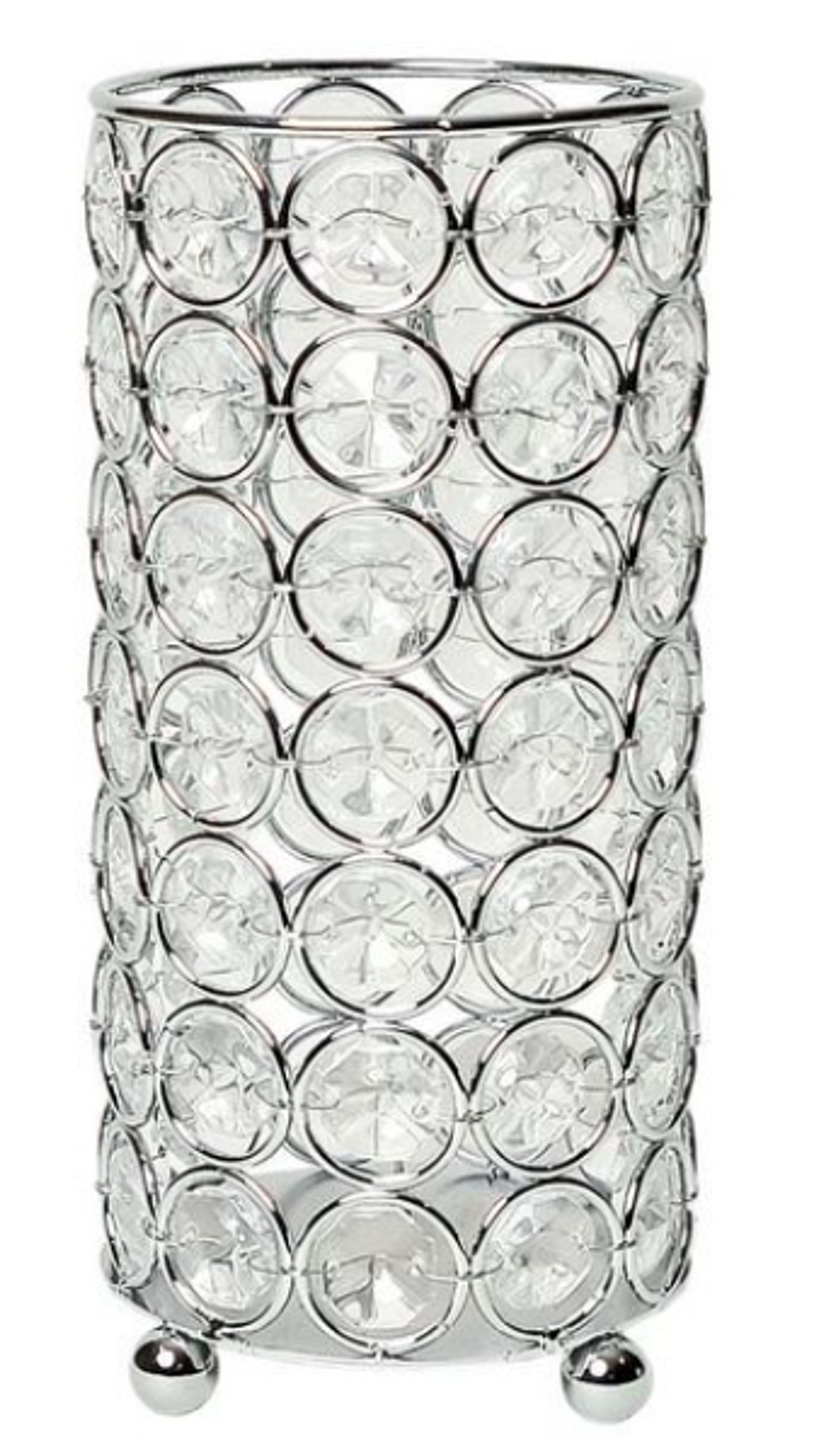 Elegant Designs Elipse Crystal Candle Holder and Decorative Vase - 6.75 in
