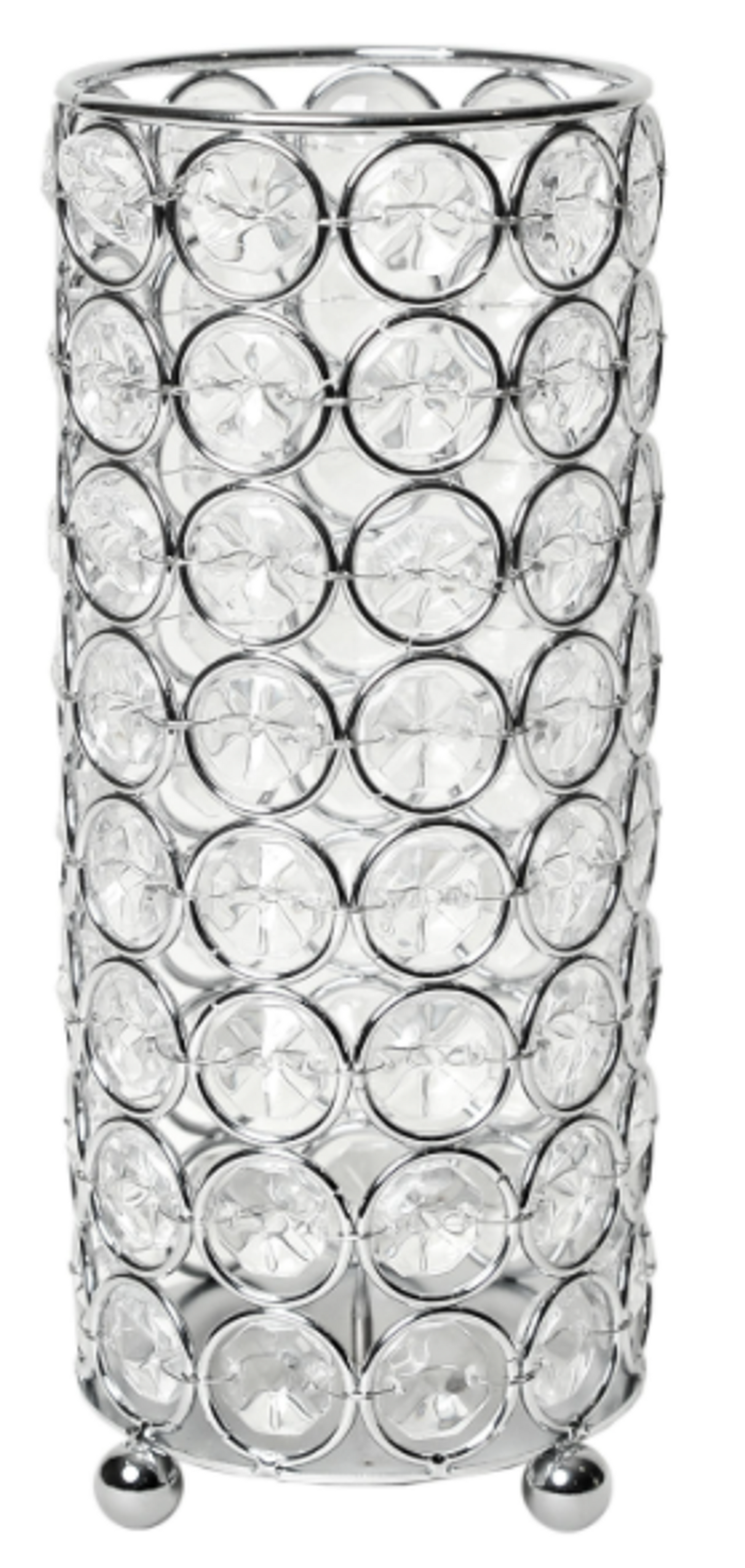 Elegant Designs Elipse Crystal Candle Holder and Decorative Vase - 7.75 in