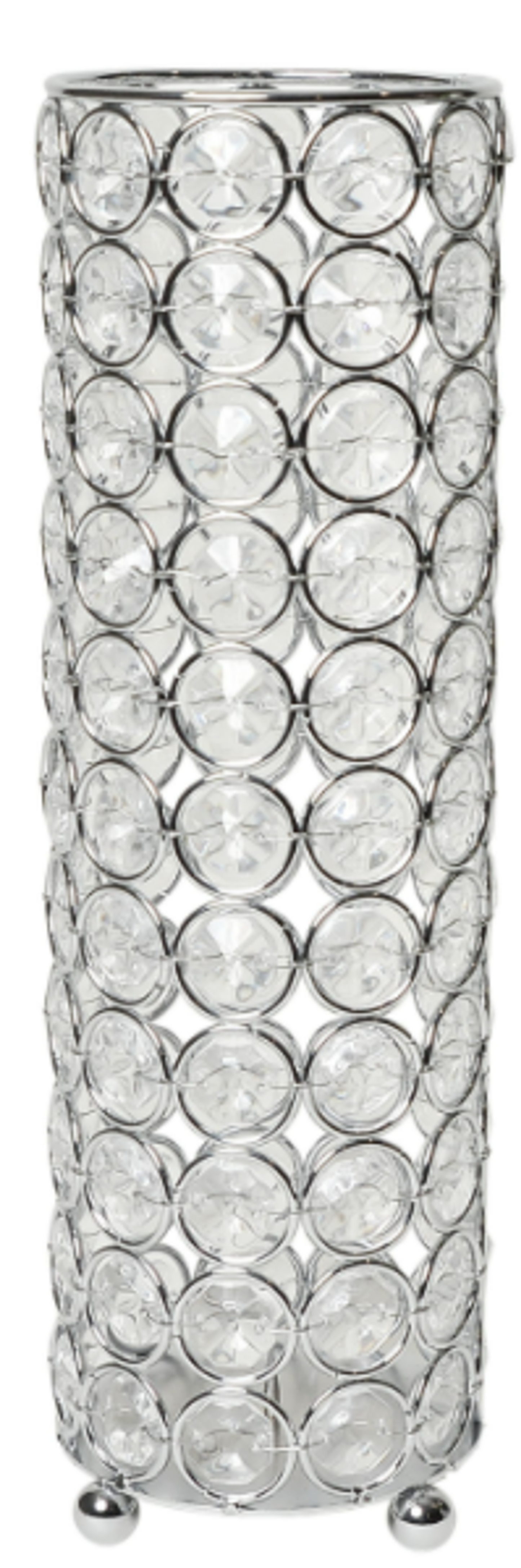 Elegant Designs Elipse Crystal Candle Holder and Decorative Vase - 10.25 in