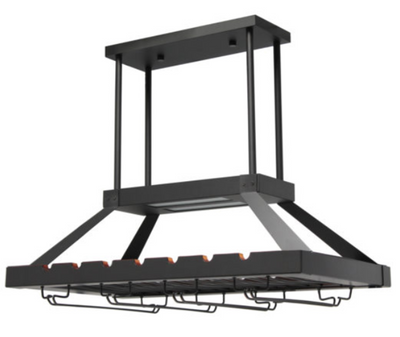 Elegant Designs 2 Light LED Overhead Wine Rack