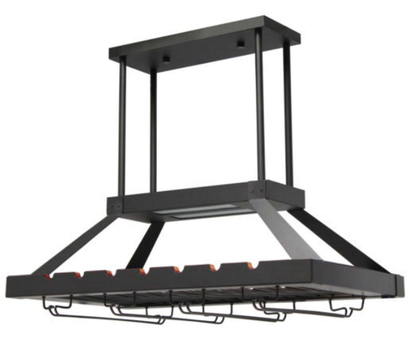 Elegant Designs 2 Light LED Overhead Wine Rack