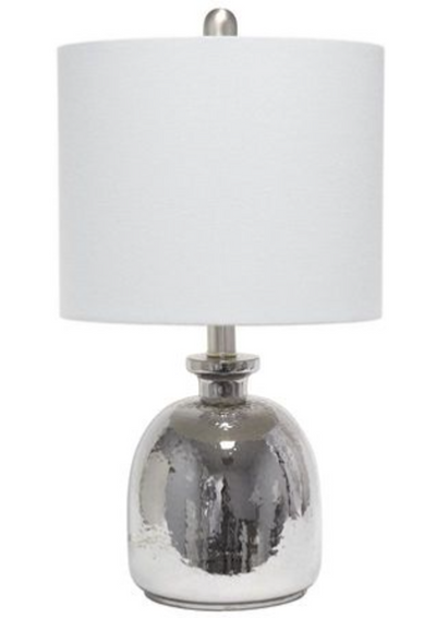 Lalia Home Hammered Glass Jar Table Lamp