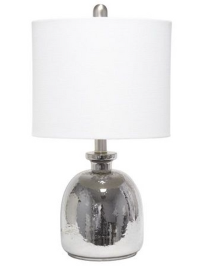 Lalia Home Hammered Glass Jar Table Lamp