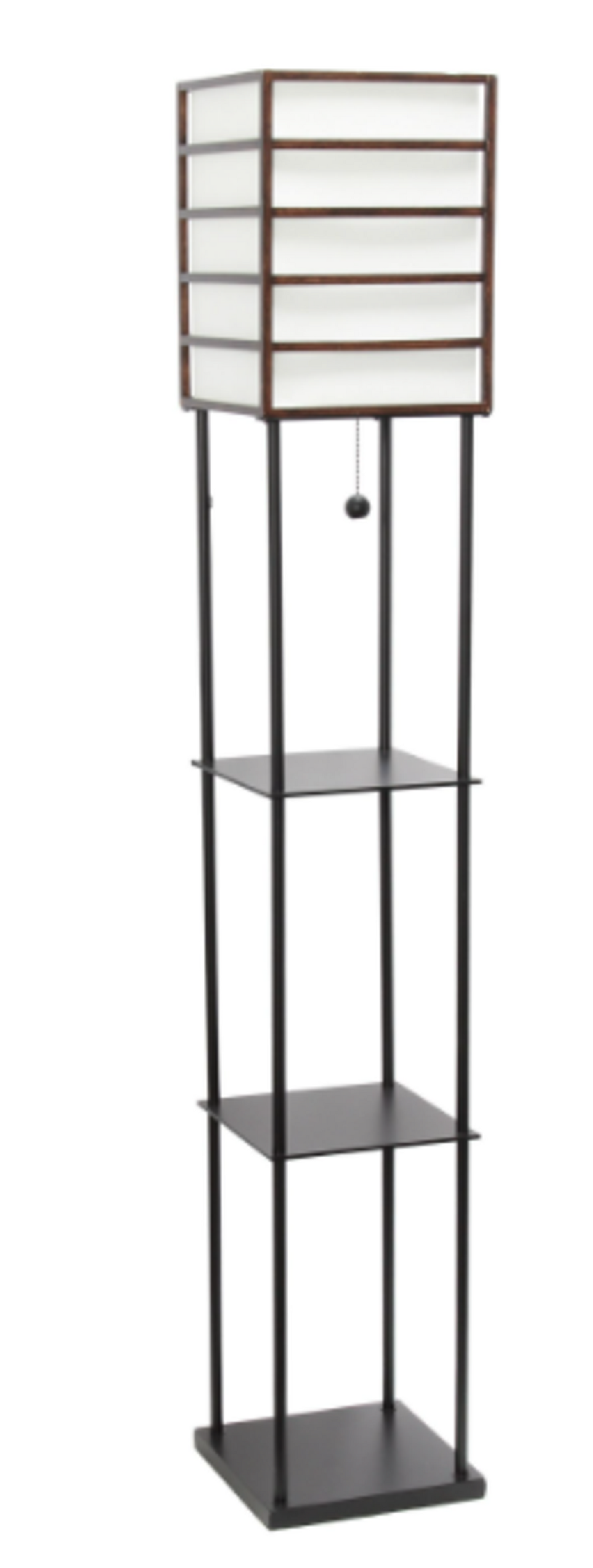 Lalia Home 1 Light Metal Etagere Floor Lamp with Storage Shelves