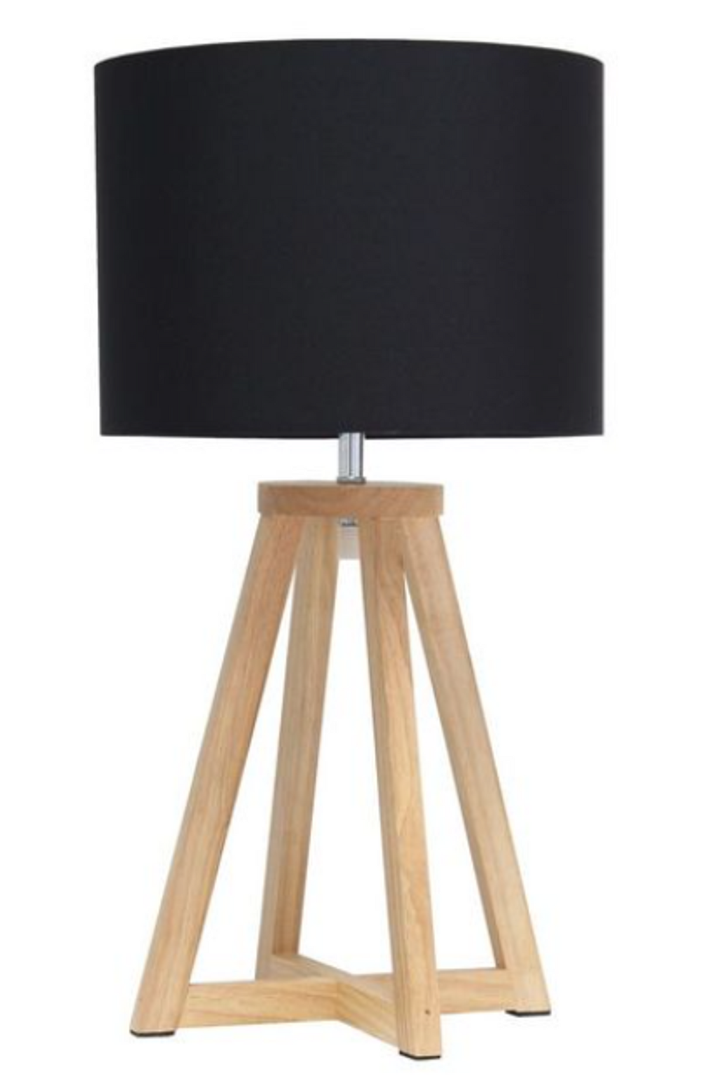 Simple Designs Triangular Wood Table Lamp
