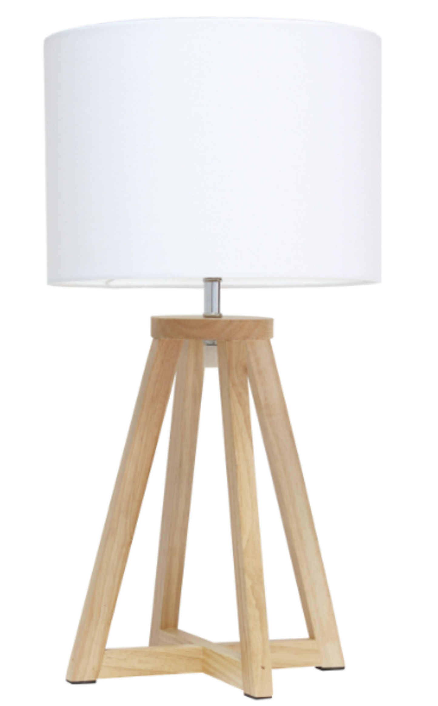 Simple Designs Triangular Wood Table Lamp