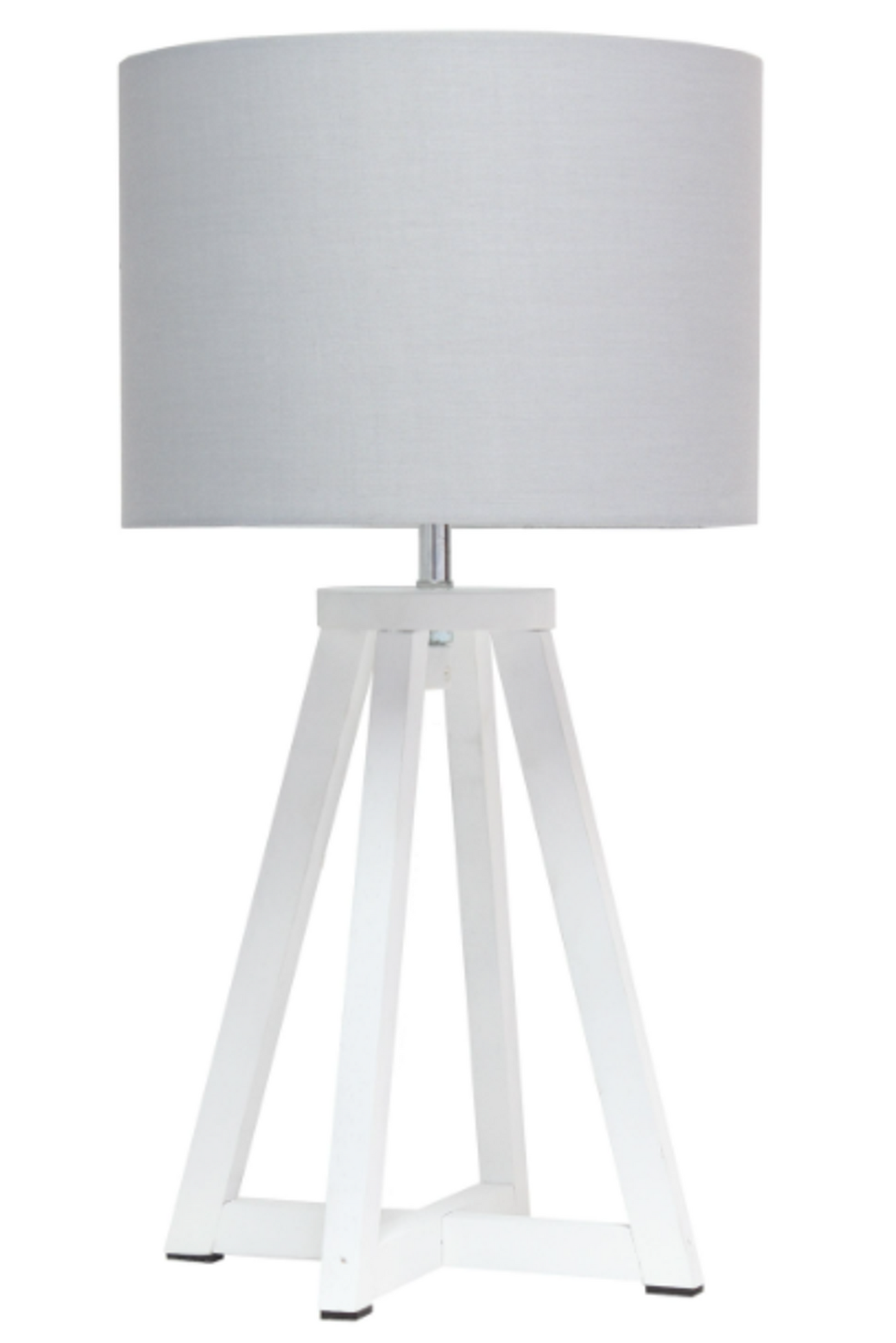 Simple Designs Triangular Wood Table Lamp