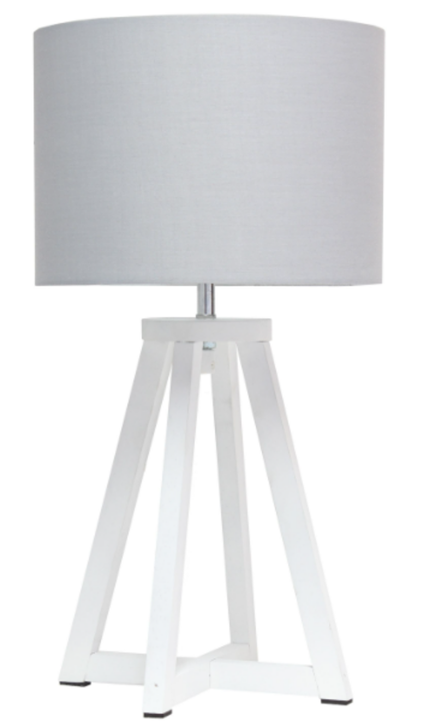 Simple Designs Triangular Wood Table Lamp