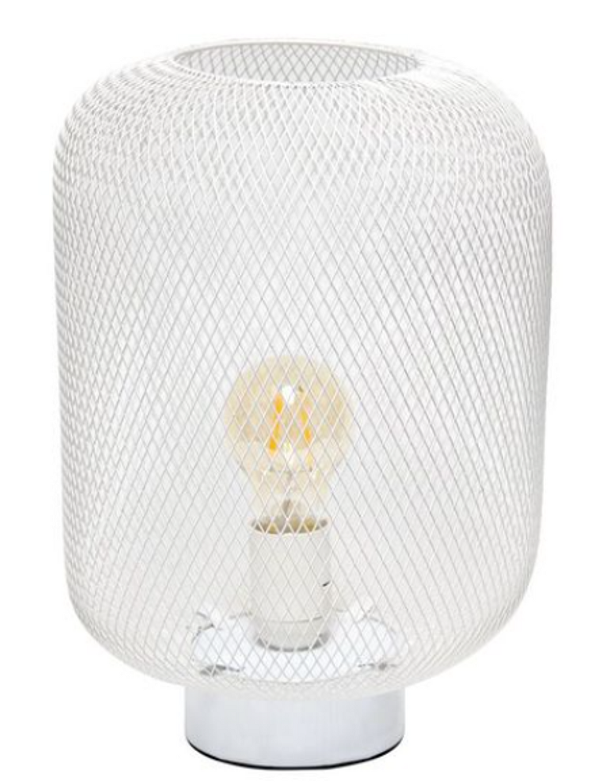 Simple Designs Geometric Square Metal Table Lamp
