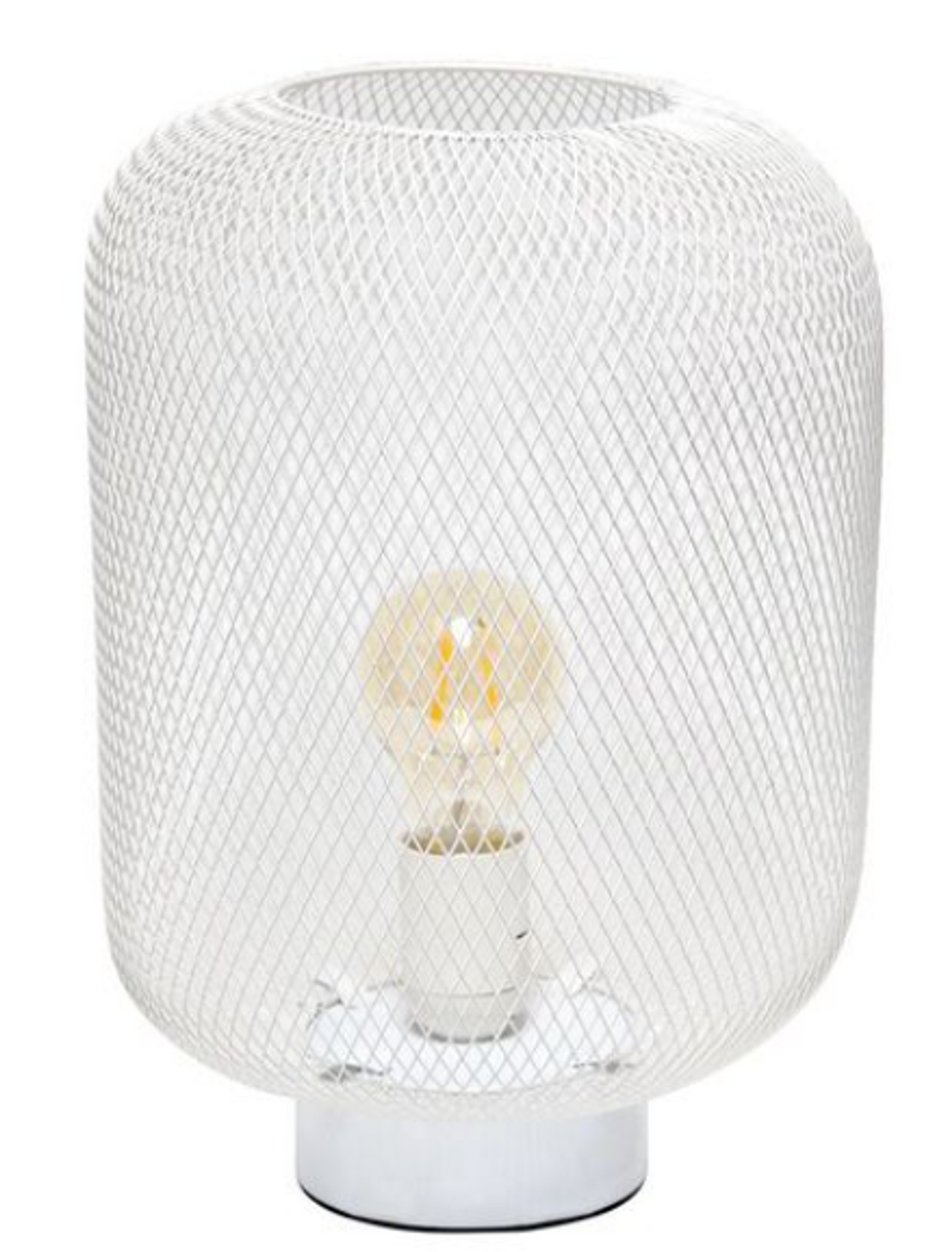 Simple Designs Geometric Square Metal Table Lamp