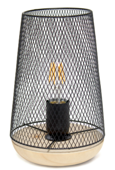 Simple Designs Wired Mesh Uplight Table Lamp
