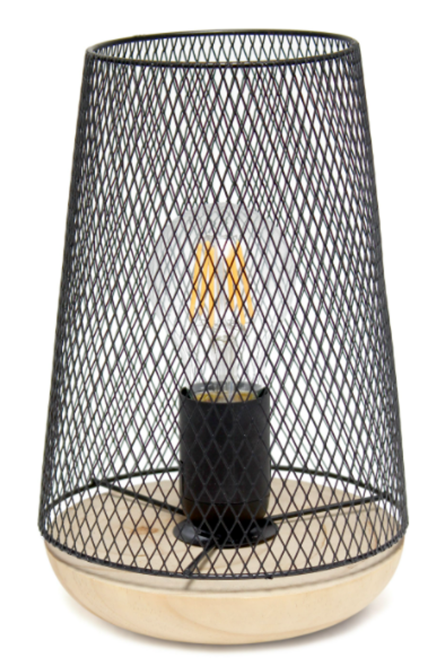 Simple Designs Wired Mesh Uplight Table Lamp