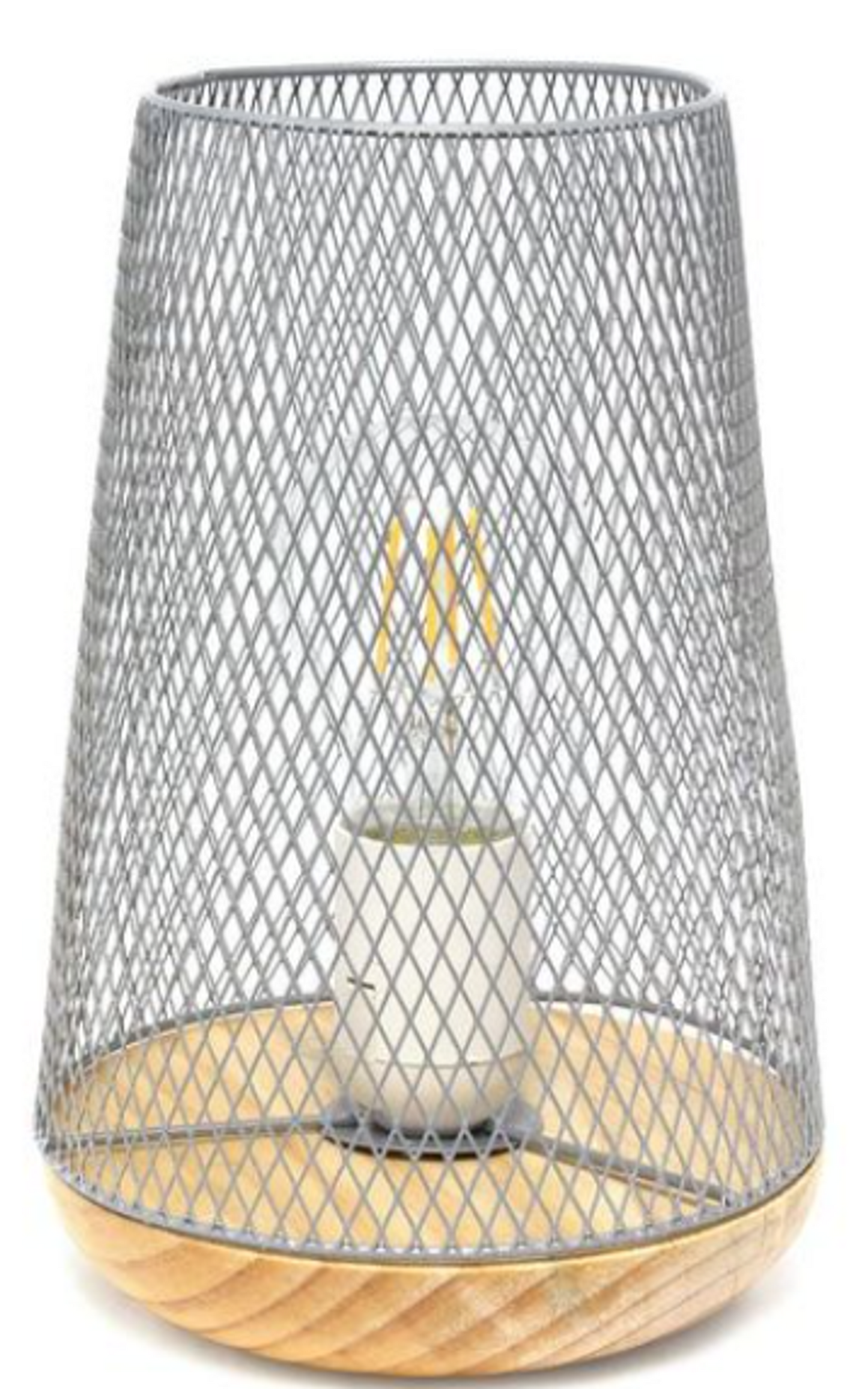 Simple Designs Wired Mesh Uplight Table Lamp