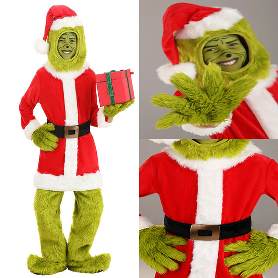 Halloween hit green monster Grinch cosplay costume