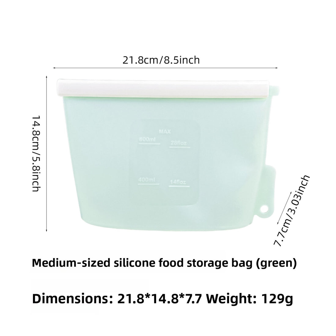 Food-grade vertical silicone fresh-keeping bag