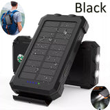 Solar power bank front view showing dual USB ports