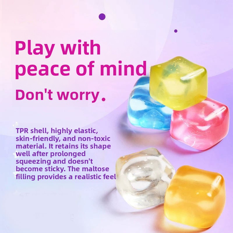 Ice cube pinch music decompression toy