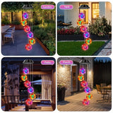 Solar Powered Color Changing Wind Chime Light with LED