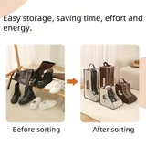 Durable PVC Shoe Storage Bags Dust Proof With Transparent Window