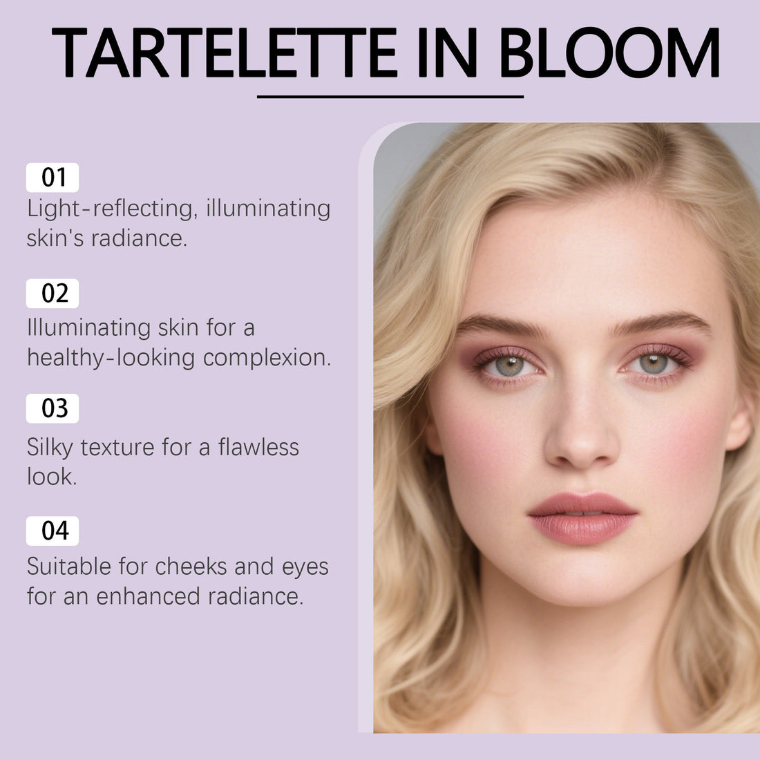 High-Gloss Eyeshadow and Blush Palette with Diamond Finish