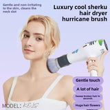 Hair dryer attachment showing barrel fit size