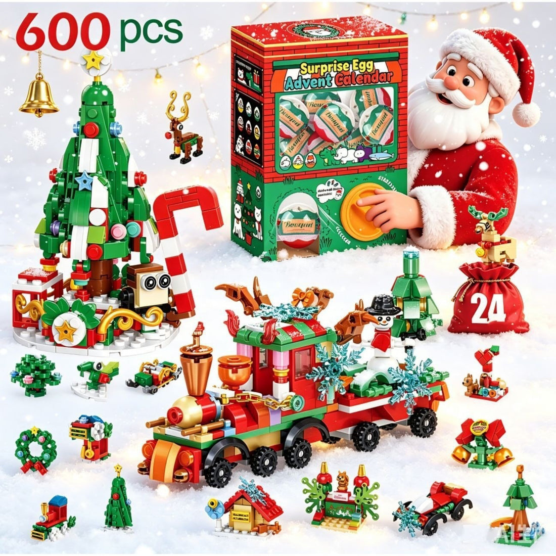 Christmas Countdown Building Block Set