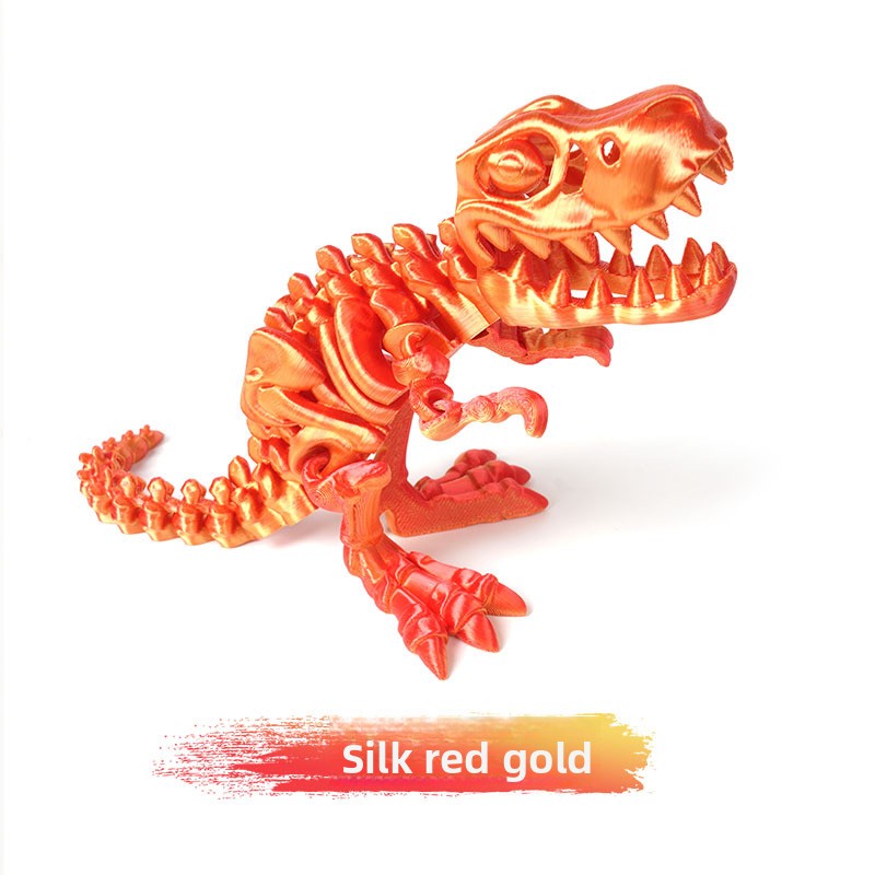3D Printed Tyrannosaurus Rex Dinosaur Skeleton Craft Toy