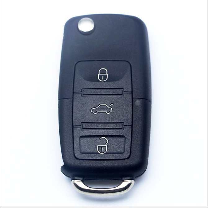 Car key remote shell installed on key blade